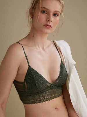 Women’s Lace Bralette Soft Wireless Bra