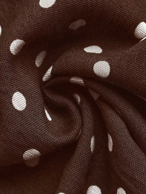 Women's Polka Dots Backless Mini Dress
