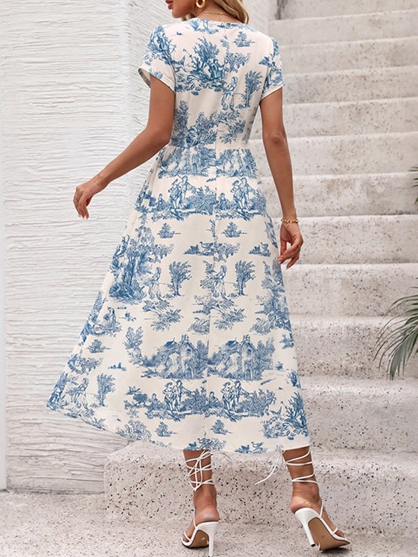 Women's Vintage V Neck Dresses