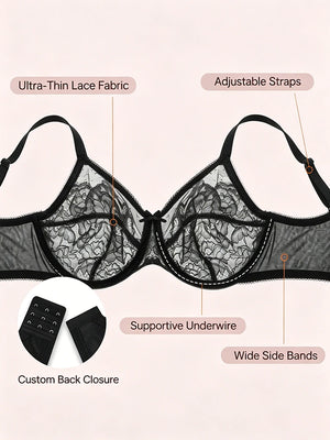Full Coverage Lace Minimizer Bra – Lift, Shape & Smooth Instantly