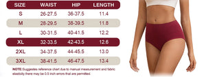 Cotton Underwear for Women High Waisted Full Coverage Briefs Soft Ladies Panties 5 Pack