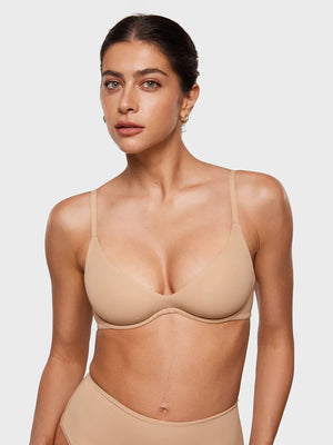 Women's Inbarely Plus Plunge Bra - Unlined Underwire Sexy Demi Balconette Bras