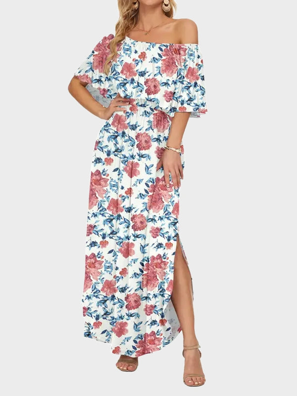 Women's Plus Size Off-Shoulder Maxi Dress