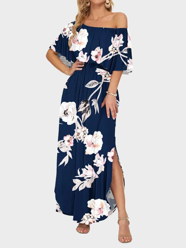 Women's Plus Size Off-Shoulder Maxi Dress