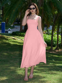 Women’s Elegant Square Neck Maxi Dress