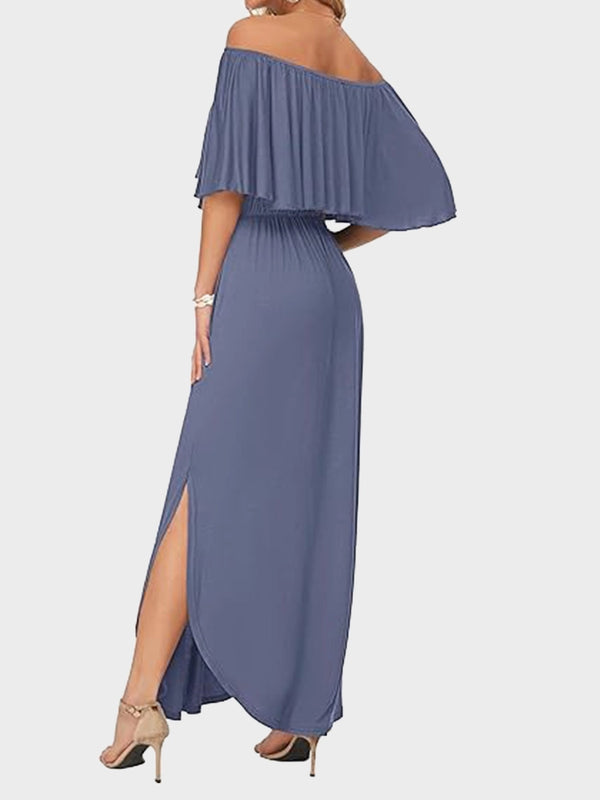 Women's Plus Size Off-Shoulder Maxi Dress