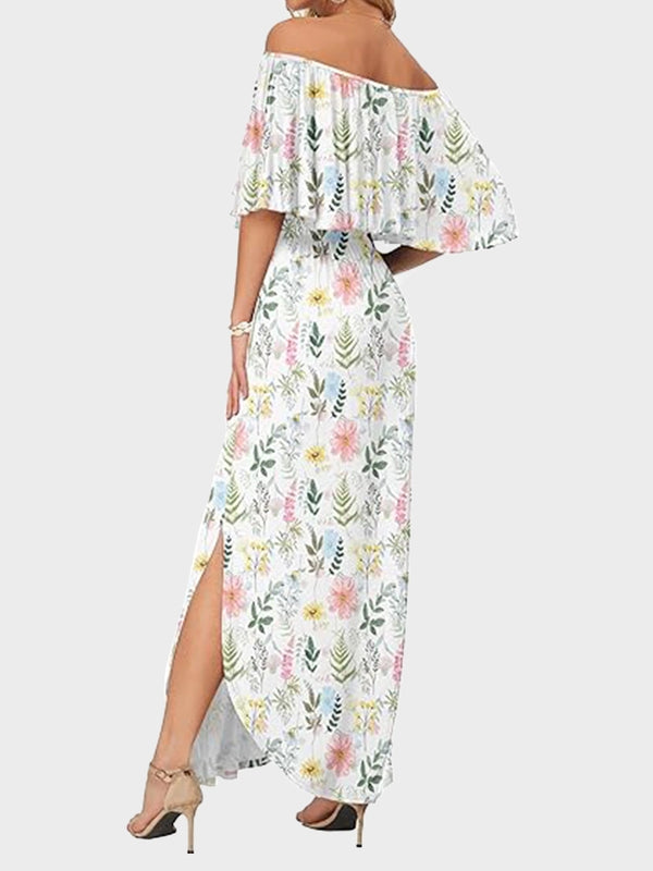 Women's Plus Size Off-Shoulder Maxi Dress