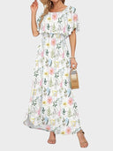 Women's Plus Size Off-Shoulder Maxi Dress