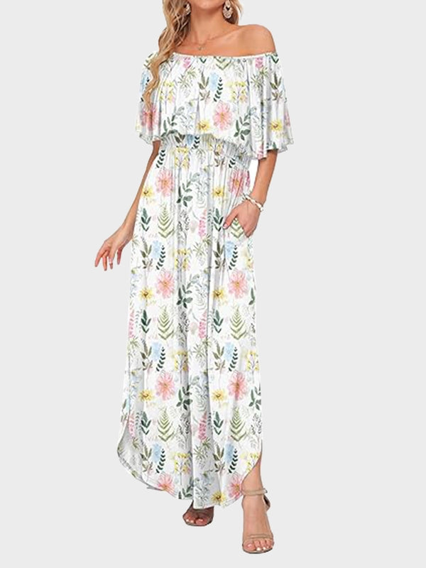 Women's Plus Size Off-Shoulder Maxi Dress