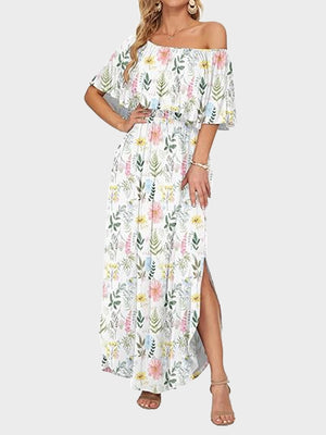 Women's Plus Size Off-Shoulder Maxi Dress