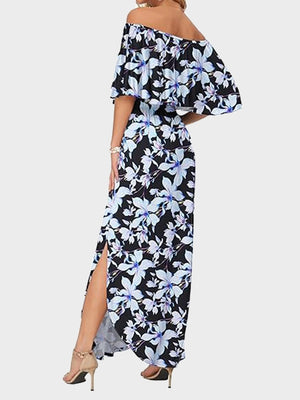 Women's Plus Size Off-Shoulder Maxi Dress