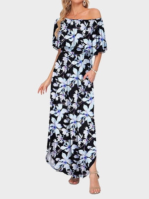 Women's Plus Size Off-Shoulder Maxi Dress