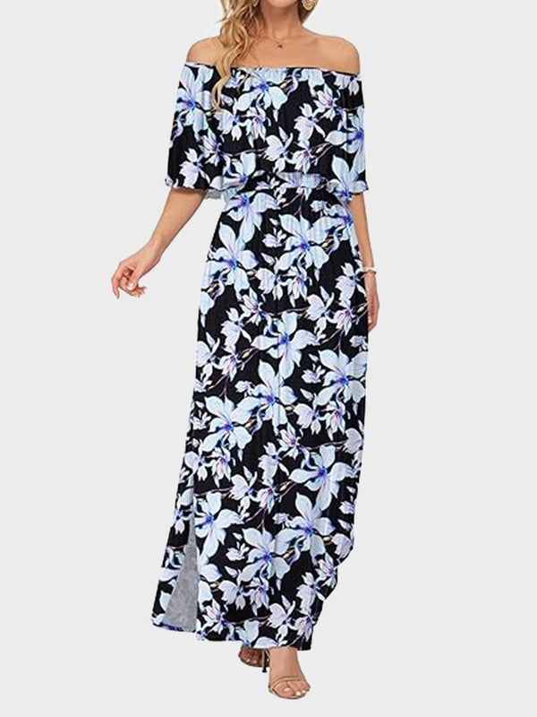 Women's Plus Size Off-Shoulder Maxi Dress