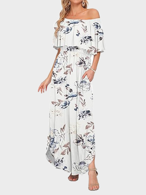 Women's Plus Size Off-Shoulder Maxi Dress