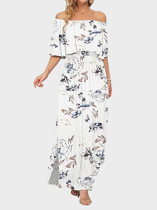 Women's Plus Size Off-Shoulder Maxi Dress