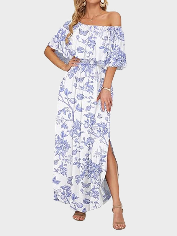 Women's Plus Size Off-Shoulder Maxi Dress