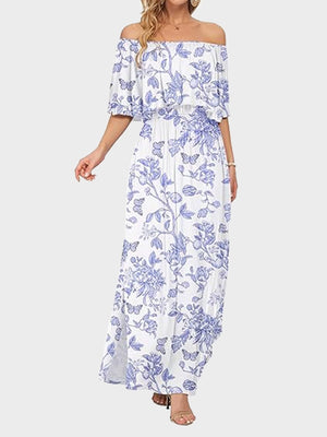 Women's Plus Size Off-Shoulder Maxi Dress