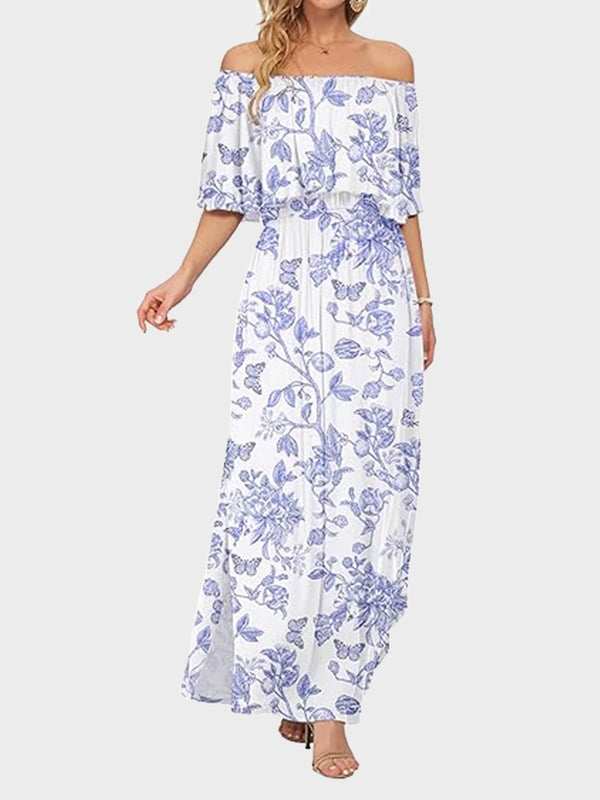 Women's Plus Size Off-Shoulder Maxi Dress