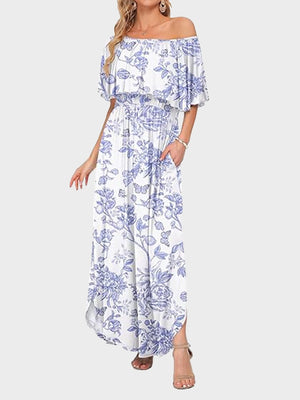 Women's Plus Size Off-Shoulder Maxi Dress
