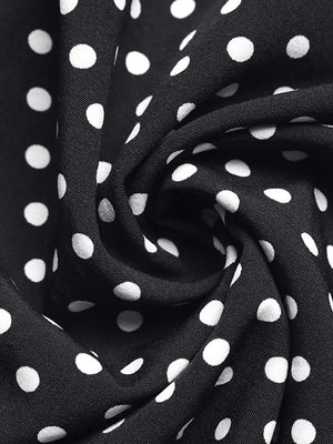 Women's  French Vintage Polka Dot Backless Dress