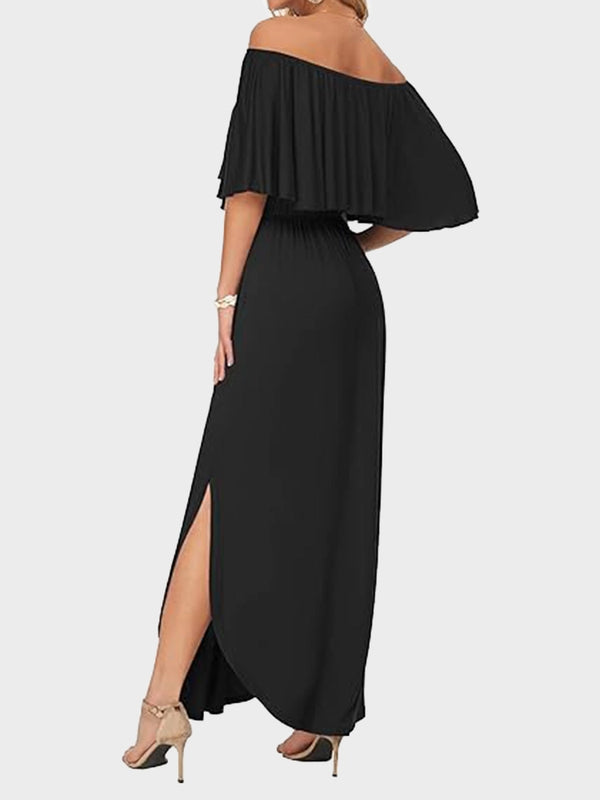 Women's Plus Size Off-Shoulder Maxi Dress