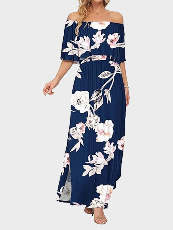 Women's Plus Size Off-Shoulder Maxi Dress
