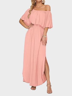 Women's Plus Size Off-Shoulder Maxi Dress