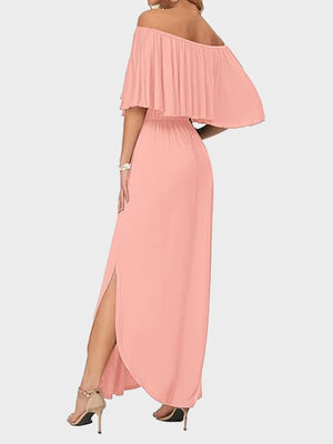 Women's Plus Size Off-Shoulder Maxi Dress
