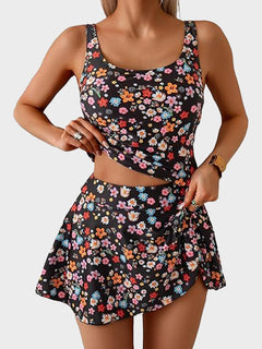 Women Tummy Control Two Piece Bathing Suit