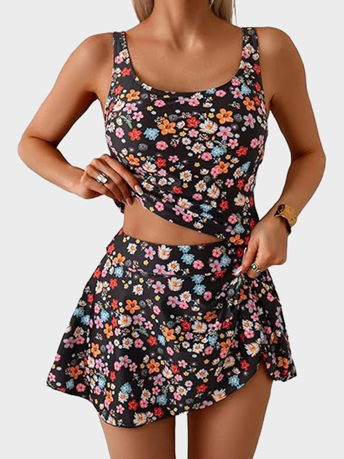 Women Tummy Control Two Piece Bathing Suit