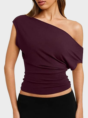 Women Off Shoulder Crop Top