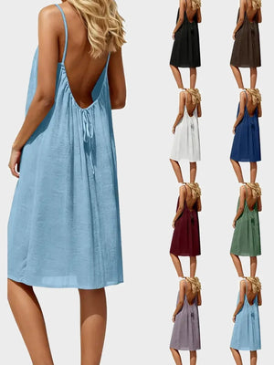 Women's Solid Color Cami Lounge Dress