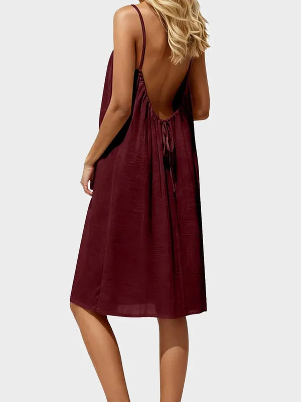 Women's Solid Color Cami Lounge Dress