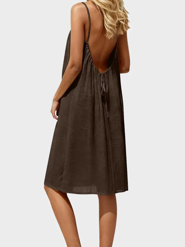 Women's Solid Color Cami Lounge Dress