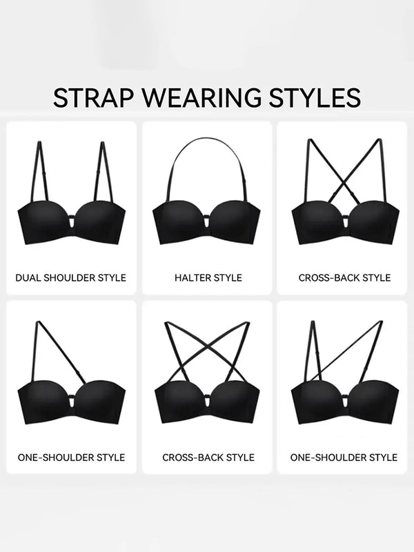Women's Strapless Front Closure Push-Up Bra