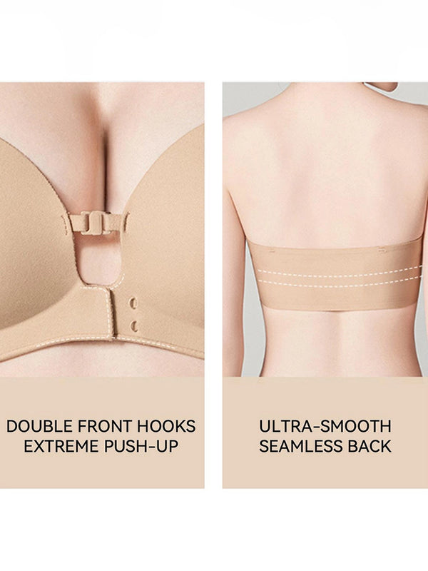 Women's Strapless Front Closure Push-Up Bra