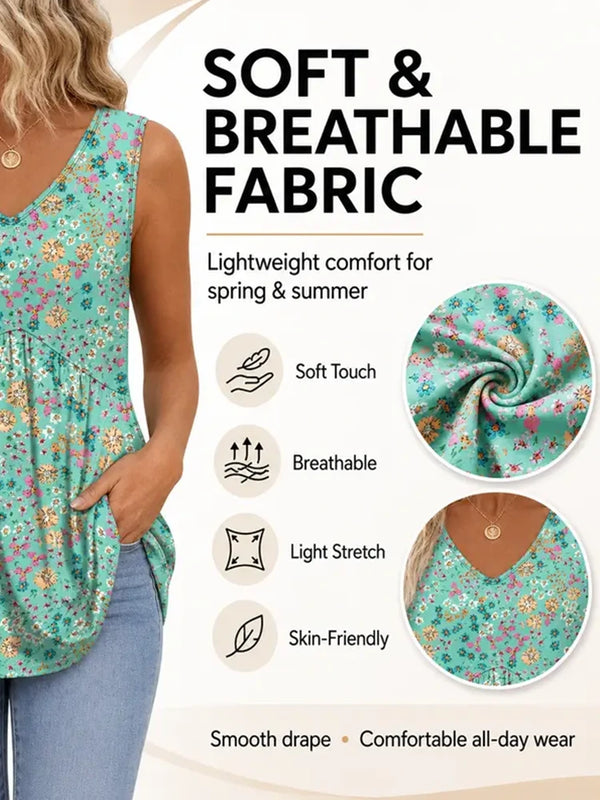 Womens Tank Tops Flowy Peplum Tops