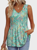 Womens Tank Tops Flowy Peplum Tops
