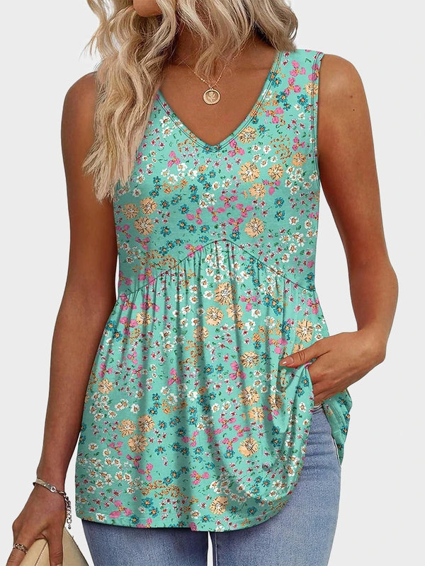 Womens Tank Tops Flowy Peplum Tops