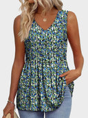 Womens Tank Tops Flowy Peplum Tops