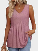 Womens Tank Tops Flowy Peplum Tops