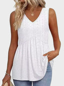 Womens Tank Tops Flowy Peplum Tops