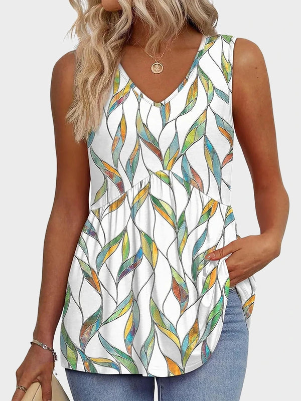 Womens Tank Tops Flowy Peplum Tops