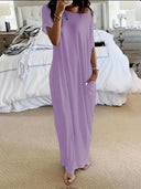 Women's Butterfly Heart Tie-Dye Nightgown with Pockets