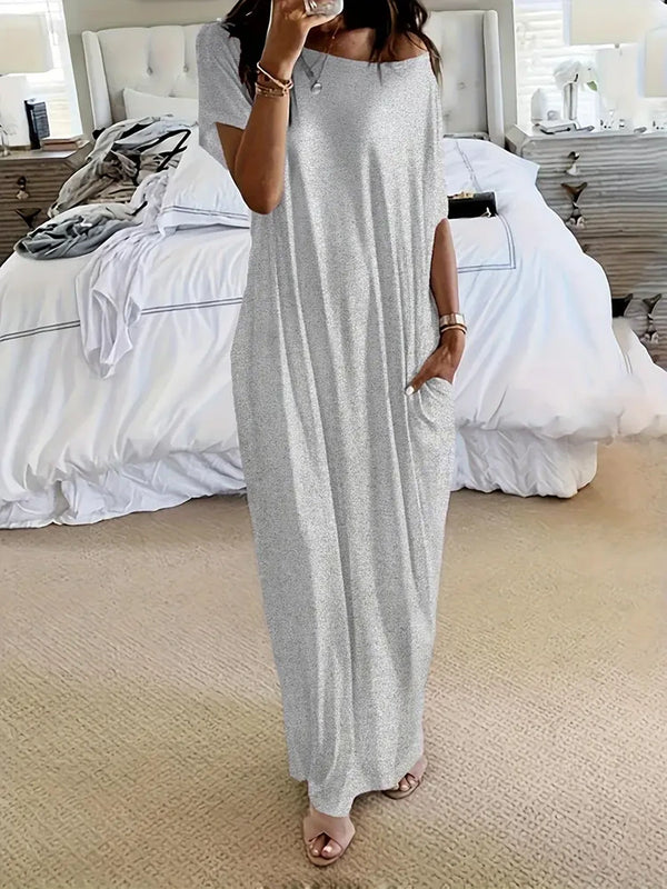 Women's Butterfly Heart Tie-Dye Nightgown with Pockets