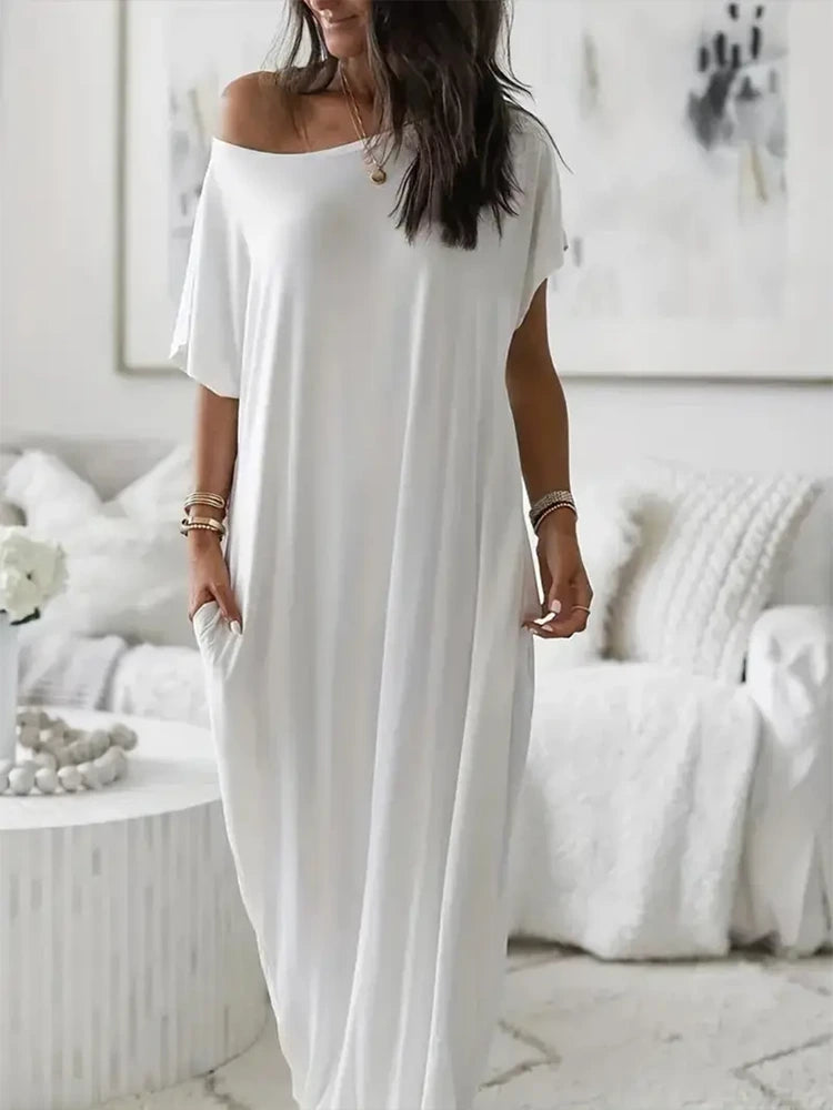 Women's Butterfly Heart Tie-Dye Nightgown with Pockets