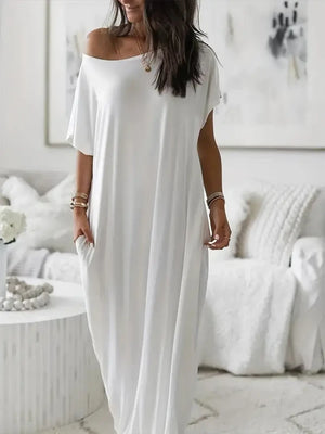 Women's Butterfly Heart Tie-Dye Nightgown with Pockets