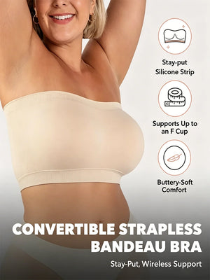 Seamless Convertible Strapless Bandeau Bra