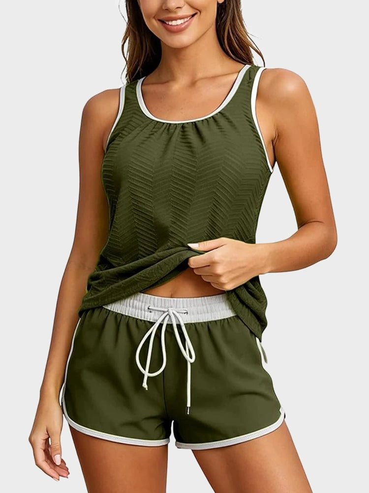 Generic Women's Tankini - Two-Piece Swimsuit