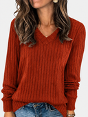 Women's Lightweight V Neck Knit Tunic Top